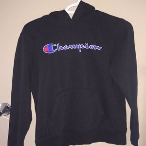 a black champion sweater!!